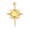 Rack Plating Brass Pendant Cabochon Settings LS-KK-E067-29G-2