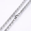 304 Stainless Steel Lumachina Chain Necklaces X-NJEW-P226-08P-01-2