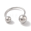 Non-Tarnish 304 Stainless Steel Round Cuff Rings for Women RJEW-G315-09A-P-2