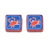 Printed Handmade Porcelain Beads PORC-G016-04L-1