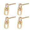 SHEGRACE Brass Micro Pave Cubic Zirconia Stud Earrings XGRQ4N622-727G-1
