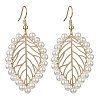 Shell Pearl Dangle Earrings EJEW-TA00358-1