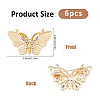 Butterfly Alloy Rhinestone Brooches for Backpack Clothes JEWB-WH0010-145-2