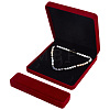 1Pc Rectangle Velvet Jewelry Necklace Boxes and 1Pc Square Jewelry Set Packing Boxes VBOX-PH0001-04-1