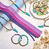 10 Strands 3 Colors Flat Round Handmade Polymer Clay Beads CLAY-SZ0002-03A-5