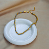 4MM 304 Stainless Steel Rope Chain Necklaces NJEW-Z095-01GP-01-2