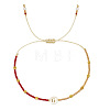Glass Seed Beads Braided Bead Bracelets TY7987-7-1