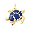 Brass Micro Pave Clear Cubic Zirconia Pendants KK-Z160-18G-01-2