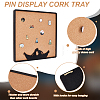 Hexagon Wall Mounted Brooch Jewelry Display Cork Tray ODIS-WH0329-84B-4