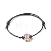 Dinosaur Acrylic Enamel Beads Adjustable Cord Bracelet for Teen Girl Women BJEW-JB07048-5