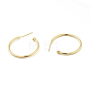Brass Ring Stud Earrings EJEW-B013-03-2