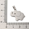 Non-Tarnish 304 Stainless Steel Pendants STAS-O005-24B-P-3