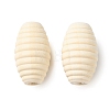 Spray Painted Wooden European Beads WOOD-A029-04D-1