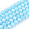 Electroplate Glass Beads Strands LS-EGLA-A034-P6mm-B14-1