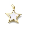 Star Shape Brass Pendants KK-V010-12G-1