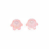 6-Petal Imitation Jelly Acrylic Bead Caps JACR-T002-02I-3
