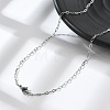 Non-Tarnish 304 Stainless Steel Paperclip Chain Necklace with Lobster Claw Clasps for Men Women NJEW-H205-03P-01-1