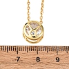 Brass Pave Cubic Zirconia Birth Stone Constellation Pendant Cable Chain Necklaces NJEW-D334-01G-03-5