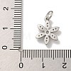 Rack Plating Brass Micro Pave Clear Cubic Zirconia Charms KK-U030-19P-3