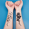 20 Sheets 20 Style Cool Body Art Removable Snake Temporary Tattoos Stickers STIC-CP0001-02-5