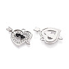 Alloy Rhinestone Pendants FIND-N012-02P-2