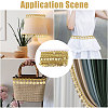 Polyester Metallic Thread & Sequins Lace Tassel Ribbon OCOR-WH0105-237B-7