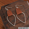 Teardrop Zinc Alloy Imitation Leather Dangle Earrings FS-WG3FC2A-01-2