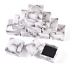 Square Marble Texture Cardboard Jewelry Ring Boxes LS-CON-TAC0009-05A-1