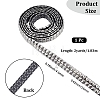 2 Yards 201 Stainless Steel Square Rivet Studed Cord DIY-GF0013-61A-2