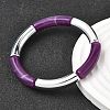 Plating Resin Beads Stretch Bracelets for Women BJEW-P374-01P-3