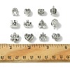 60Pcs 12 Style Tibetan Style Alloy European Beads TIBEB-FS0001-04-6