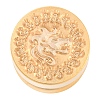 Golden Tone Round Wax Seal Brass Stamp Heads AJEW-S087-02G-07-2