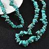 Synthetic Turquoise Chips Beaded Necklace NJEW-FZ00004-02-5