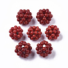 Synthetic Coral Woven Beads CORA-R019-013C-1