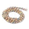 Transparent Electroplate Glass Beads Strands GLAA-Q099-G01-10-2