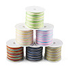  6 Rolls 6 Colors Segment Dyed Nylon Chinese Knotting Cord NWIR-TA0001-04-8