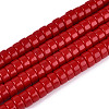 Opaque Solid Color Glass Beads Strands GLAA-N026-4x8mm-06-1