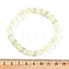 Dyed Natural Selenite Round Beaded Stretch Bracelets for Women G-U005-02K-5