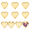 8Pcs 304 Stainless Steel Locket Pendants STAS-HY0002-02-1