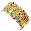 Glass Beads Beaded Stretch Bracelets BJEW-JB10958-5