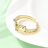 Brass Cuff Open Rings for Women RJEW-C164-05C-G-3