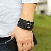 Cowhide & Alloy & Iron Cord Bracelets FS-WGE3777-01-2