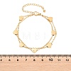 304 Stainless Steel Heart Link Double Layers Bracelets BJEW-D460-07G-5