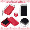 25Pcs Rhombus Textured Cardboard Jewelry Boxes CBOX-UN0001-01A-3