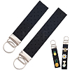 2Pcs Felt Badge Holders Keychain Clasps FIND-CP0004-06B-1