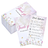 240Pcs Floral Print Paper Care Instructions Cards AJEW-FG0005-62B-1