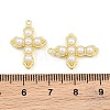 Alloy with ABS Plastic Imitation Pearl Pendants AL-CBA15FB-09G-3