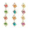 Craftdady 12Pcs 6 Colors Epoxy Resin Pendants RESI-CD0001-05-11