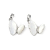 Natural White Shell Butterfly Pendants KK-U043-25P-1