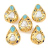 Dyed Synthetic Turquoise & Natural Quartz & Glass Beads KK-H516-17G-1